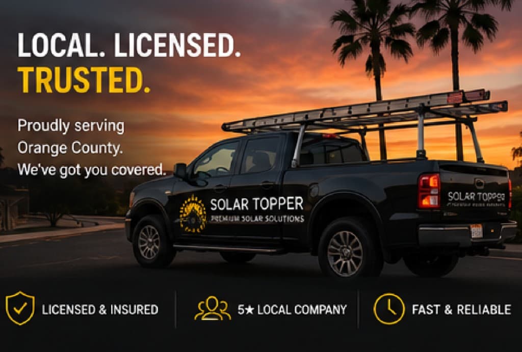 Solar Topper display ad: local, licensed, trusted—serving Orange County including Buena Park.