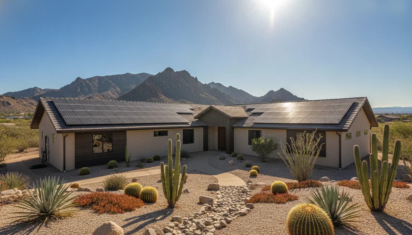 Solar panel installation on a Riverside County California home