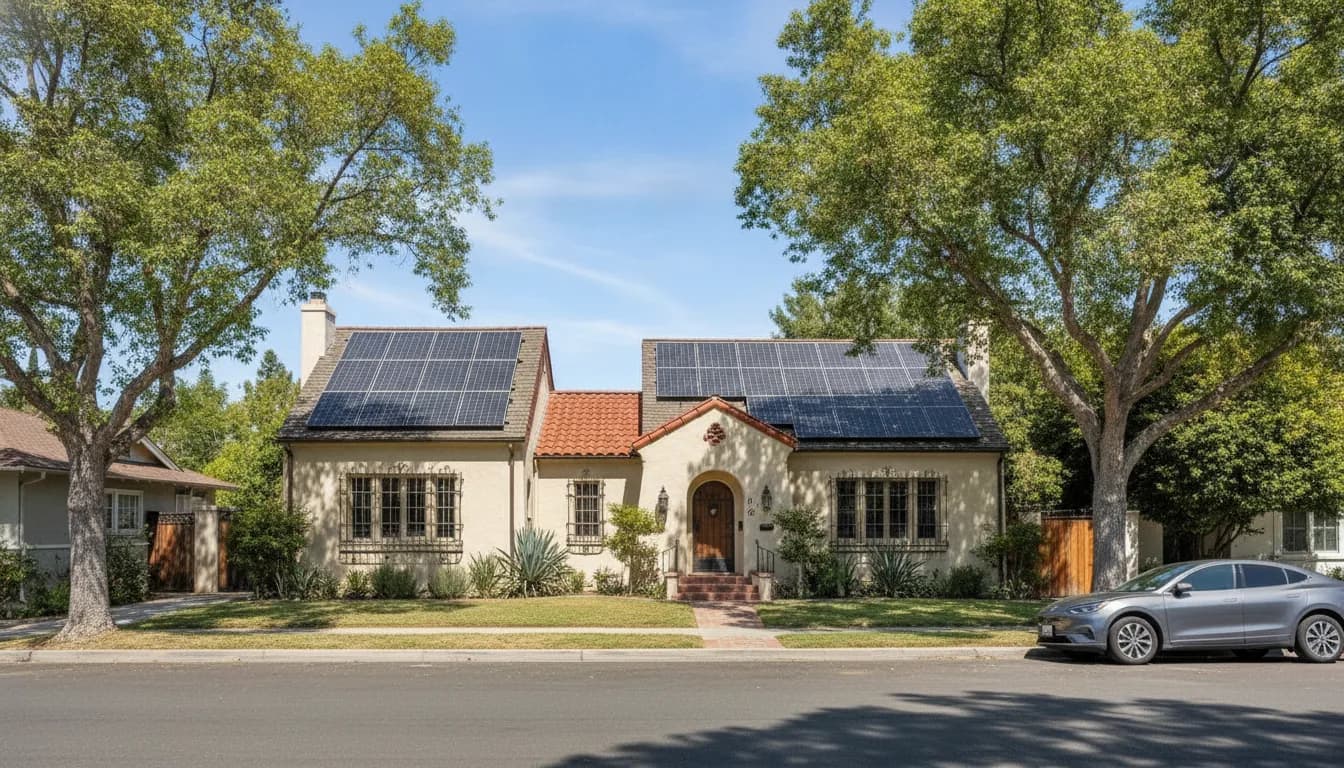 Professional solar panel installation on a Santa Ana, California home by Solar Topper